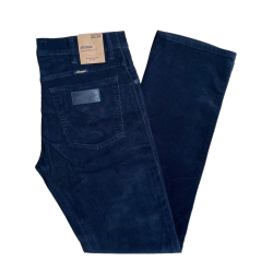 Вельветові джинси чоловічі Wrangler Arizona Regular Fit Dark Blue — комфорт і класичний стиль